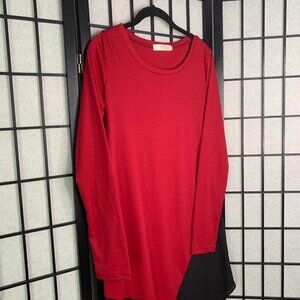 Boutique Asymmetrical Dress Red Medium